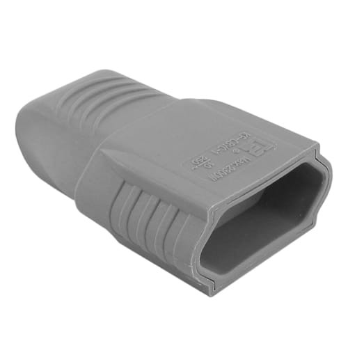 Gniazdo sieciowe płaskie 10A, szare