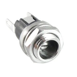 Gniazdo zasilające DC 2.5mm/5.5mm metalowe do obudowy HQ