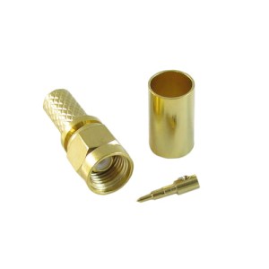 Wtyk SMA na kabel H155 zaciskany złocony