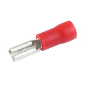 Konektor żeński 50200 2.8mm izolowany czerwony przekrój przewodu 0.5 - 1.5 mm2