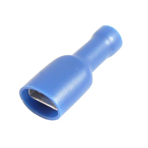 Konektor żeński 55500 6.3mm izolowany cały niebieski przekrój przewodu 1.5 - 2.5 mm2 - opakowanie 100 sztuk 