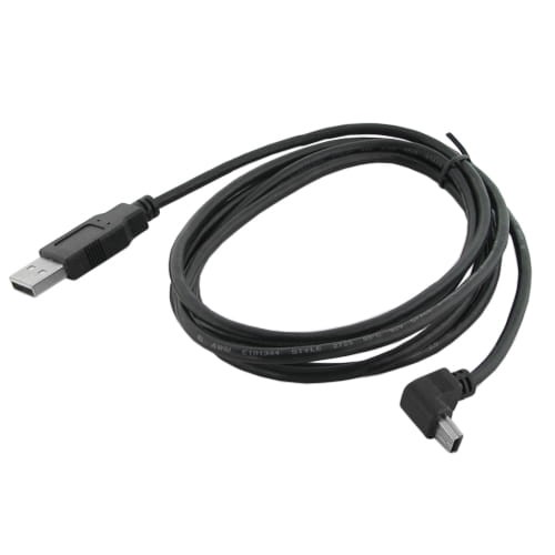 Przyłącze USB 2.0 wtyk A na wtyk miniUSB 5 pinowy kątowy 0.5m