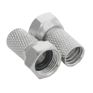 Wtyk F nakręcany na kabel 6.8mm z uszczelką  Cu