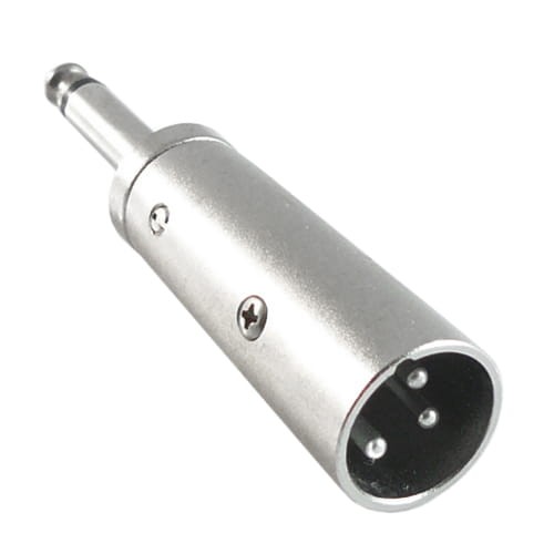 Adapter wtyk mikrofonowy XLR 3pin na wtyk Jack 6.3mm mono