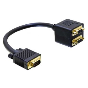 Adapter wtyk VGA na dwa gniazda VGA (SVGA)