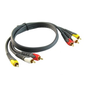 Przyłącze 3 wtyki RCA na 3 wtyki RCA (AV) P-K 1.2m