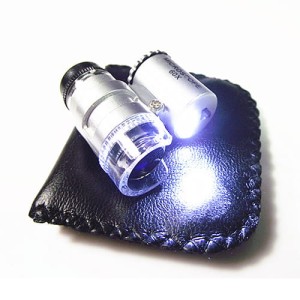 Mikroskop kieszonkowy MG10081-8 podświetlany powiększenie 20x do 40x zasilany na baterie