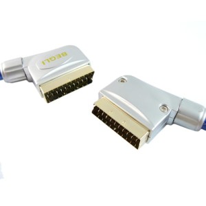 Przyłącze wtyk SCART na wtyk SCART (Eurozłącze) okrągłe PROFi BEGLI 2m