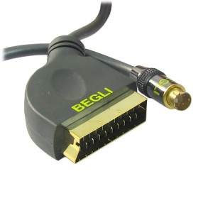 Przyłącze wtyk SCART (EURO) na wtyk SVHS 4pin HiFi 5m