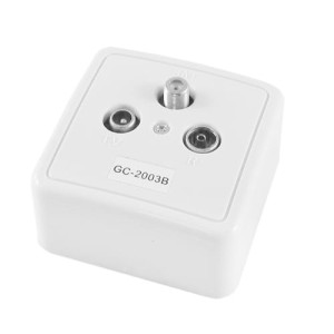 Gniazdo antenowe RTV+SA przelotowe uniwersalne NT/PT