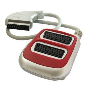 Przyłącze wtyk scart na 2 gniazda scart (euro) 21p HQ