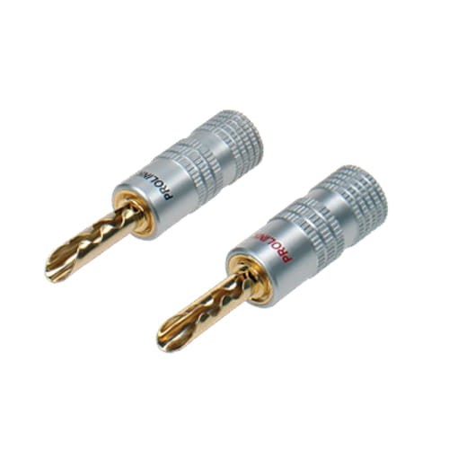 Wtyk banankowy (banan) na kabel złocony