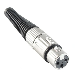 Gniazdo mikrofonowe XLR 3pin na kabel Q-line z odgiętką