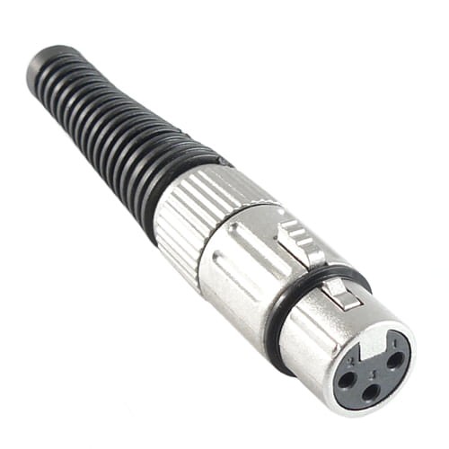 Gniazdo mikrofonowe XLR 3pin na kabel Q-line z odgiętką