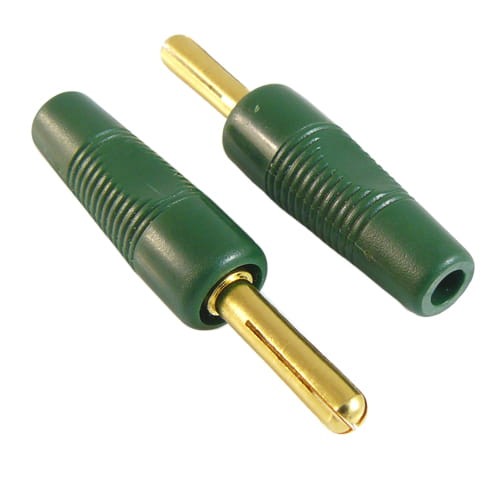 Wtyk banankowy  na kabel skręcany złocony