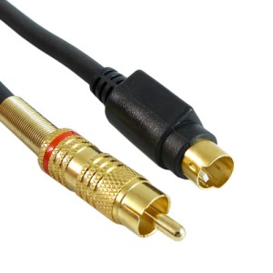 Przyłącze wtyk SVHS 4pin na wtyk RCA (cinch) 15m