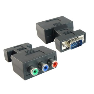 Adapter wtyk SVGA HDB15M na trzy gniazda RCA(cinch) (R-G-B)
