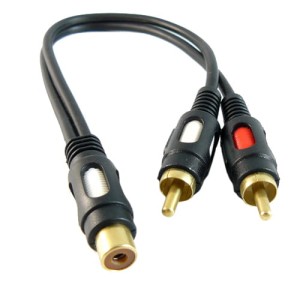 Przyłącze gniazdo RCA na 2 wtyki RCA 0.1m