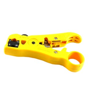 Ściągacz izolacji do przewodów RG59; 6; 11; 7/telefonicznych z obcinaczką (HT352)