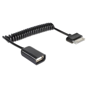 Przyłącze USB gniazdo A wtyk SAMSUNG OTG spirala 20-60cm