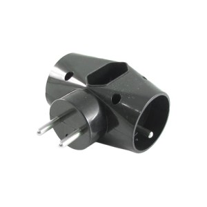 Rozgałęźnik gniazdo 2.5A (płaskie) + 2 gniazda 10A (okrągłe)