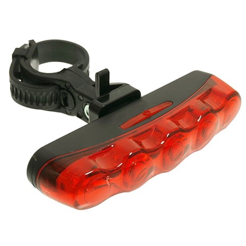 Lampa rowerowa tylna 5xLED, 2xR03