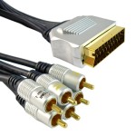 Przyłącze wtyk SCART (EURO) na 6 wtyków RCA (cinch) 1.2m