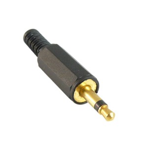 Wtyk Jack 3.5mm mono plastikowy złocony