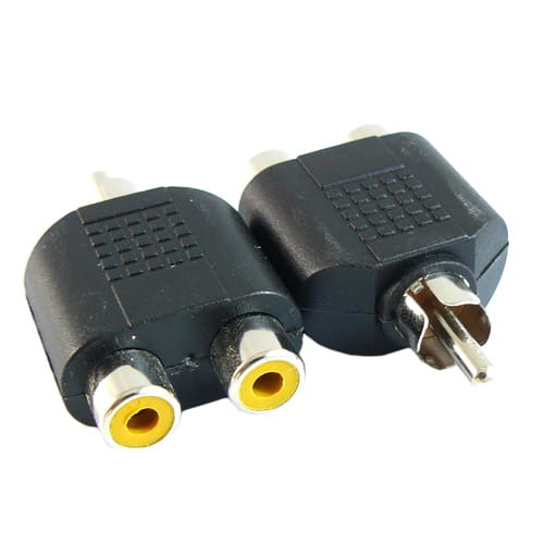 Rozgałęźnik wtyk RCA na 2 gniazda RCA