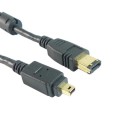 Przyłącze IEEE 1394 FireWire 6 pinowe na 4 pinowe 2m