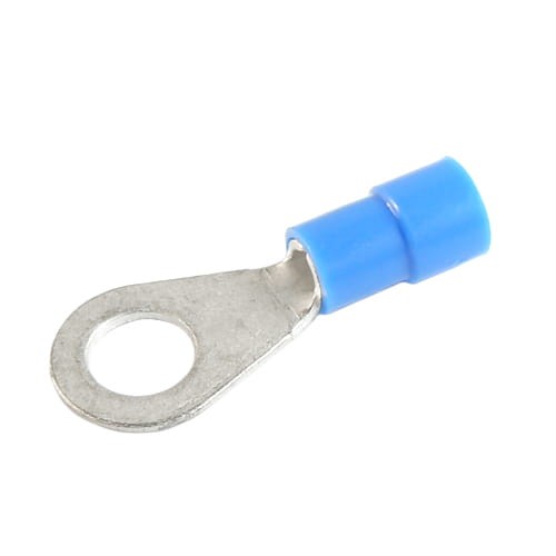 Konektor oczkowy izolowany średnica 6.4mm niebieski przekrój przewodu 1.5 - 2.5 mm2 - opakowanie 100 sztuk