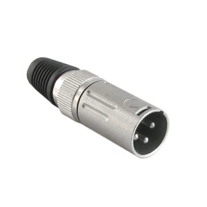 Wtyk mikrofonowy XLR 3pin na kabel Q-line z odgiętką