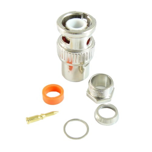 Wtyk BNC na kabel RG6 lutowany