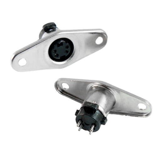 Gniazdo miniDIN/SVHS 4-pinowe przykręcane do obudowy