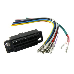 Złącze samochodowe uniwersalne typu Thompsonic – gniazdo 16 pin z przewodami