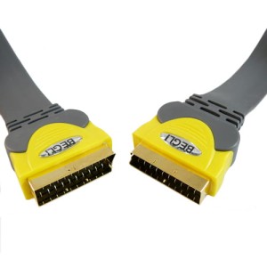 Przyłącze wtyk SCART na wtyk SCART (Eurozłącze) płaskie P-K 5m