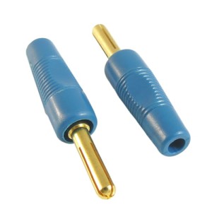 Wtyk banankowy (banan) na kabel skręcany złocony