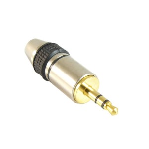 Wtyk Jack 3.5mm stereo chromowany na kabel 4mm