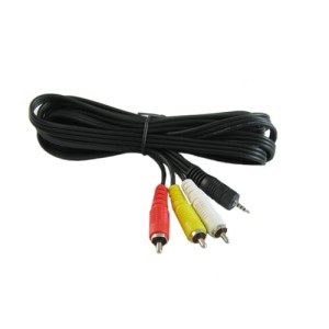 Przyłącze wtyk Jack 2.5mm czteropolowy na 3 wtyki RCA (cinch) 2.5m