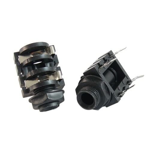 Gniazdo Jack 6.3mm mono do płytki drukowanej plastikowe