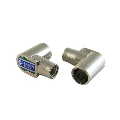 Wtyk kątowy F, nakręcany na kabel RG6 WKS-106 (TELMOR)