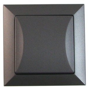 Wyłącznik podtynkowy pojedynczy grafit opal