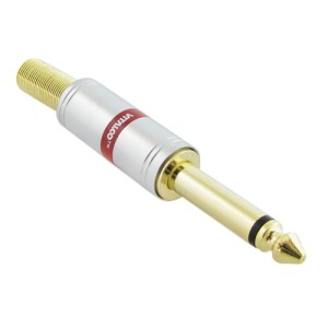 Wtyk Jack 6.3mm mono chromowany na kabel 7mm