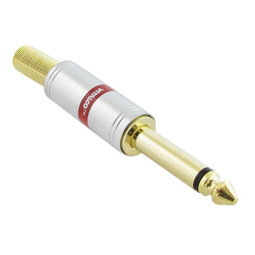 Wtyk Jack 6.3mm mono chromowany na kabel 7mm