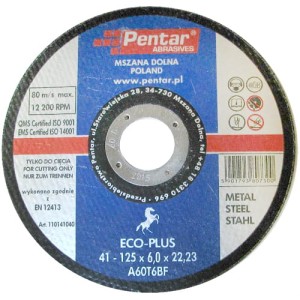 Tarcza do metalu PENTAR 125x6.0x22 T27 ECO-LINE