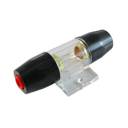 Oprawa bezpiecznika samochodowego szklanego na kabel przykręcana do obudowy