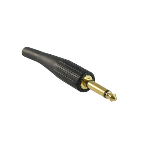 Wtyk Jack 6.3mm mono złocony w gumowej obudowie