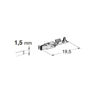 Konektor MFK 1.5mm żeński przekrój przewodu 0.5 - 1mm2