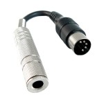 Adapter wtyk DIN 5-pinowy (545) na gniazdo Jack 6.3mm
