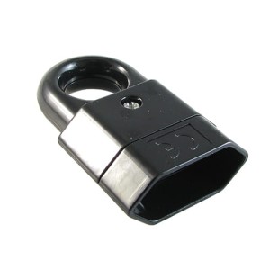 Gniazdo sieciowe płaskie z uchwytem czarne 2.5A 250V